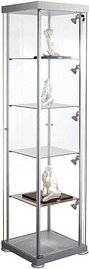 Kerkmann expoline Glasvitrine silber 4 Fachböden