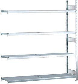 SCHULTE Anbau-Schwerlast-Weitspannregal WS 2000 15587 silber 150,0 x 80,0 x 250,0 cm