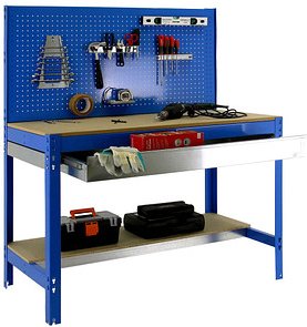 Thumbnail - Simonrack Werkbank KIT SIMONWORK BT2 BOX 900 blau 1 Schublade 90,0 x 61,0 x 144,5 cm