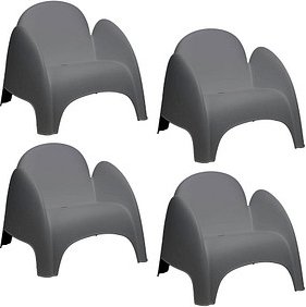 Thumbnail - meet powered by PAPERFLOW Sessel DUMBO anthrazit Kunststoff, 4 St.