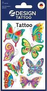 AVERY Zweckform Klebetattoo Schmetterling, 8 Etiketten