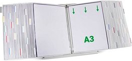 tarifold Sichttafelsystem 433602 DIN A3 weiß mit 60 St. Sichttafeln, 1 St.