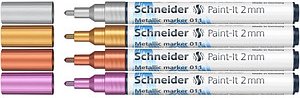 Thumbnail - Schneider 011 Lackmarker farbsortiert 2,0 mm, 4 Set