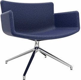 Thumbnail - fm Sessel LODUS dunkelblau chrom Stoff 86,0 x 86,0 x 80,0 cm, 1 St.