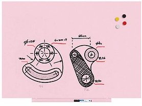 rocada Whiteboard Skinwhiteboard 75,0 x 115,0 cm rosa Stahl
