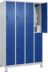CP Spind Classic Plus enzianblau, lichtgrau 080310-40 S10003, 8 Schließfächer 120,0 x 50,0 x 195,0 cm