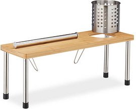 Thumbnail - relaxdays Küchen-Organizer braun, silber 55,0 x 18,0 x 21,0 cm, 1 St.