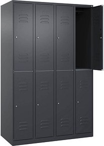 CP Spind Classic Plus anthrazitgrau 080300-40 S10017, 8 Schließfächer 120,0 x 50,0 x 185,0 cm