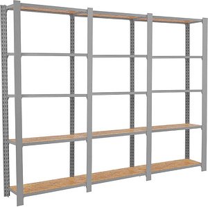 Simonrack Weitspannregal OFFICLICK 8425437127557 grau, braun 240,0 x 30,0 x 210,0 cm