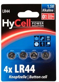Thumbnail - 4 HyCell Knopfzellen LR44 1,5 V