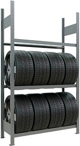 SCHULTE Reifenregal 13890 silber 115,0 x 40,0 x 200,0 cm