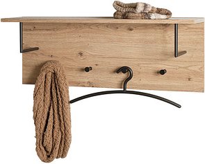 Thumbnail - HAKU Möbel Wandgarderobe 37447 eiche Holz 4 Haken 80,0 x 30,0 cm