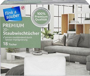 Thumbnail - flink & sauber PREMIUM 3D Staubfangtücher Polyester, 18 Tücher