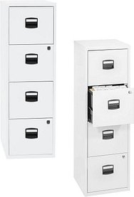 BISLEY Home PFA 4 Hängeregistraturschrank verkehrsweiß 4 Schubladen 41,3 x 40,0 x 132,1 cm, 1 St.