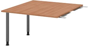 HAMMERBACHER Verbindungsplatte höhenverstellbar KT12C nussbaum, grafit rechteckig 120,0 x 130,0 x 72,0 - 74,0 cm