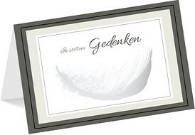 LUMA Trauerkarte Feder LU2167 DIN B6, 1 St.