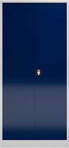 ClassiX Putzmittelschrank X-545541 enzianblau, lichtgrau 92,0 x 42,0 x 194,5 cm, aufgebaut, 1 St.