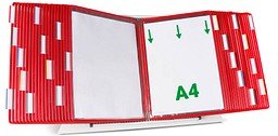 tarifold Sichttafelsystem 434403 DIN A4 rot mit 40 St. Sichttafeln, 1 St.