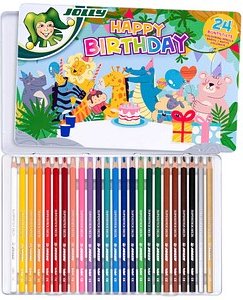 JOLLY Happy Birthday Supersticks Delta Buntstifte farbsortiert, 24 St.