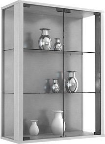 VCM my home Udina Hängevitrine silber 2 Fachböden