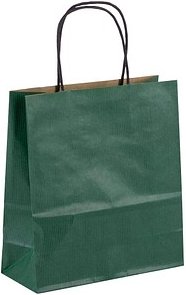 VP Papier-Tragetaschen Toptwist grün 19,0 x 21,0 cm, 50 St.