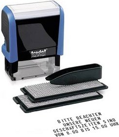 trodat Textstempel, individualisierbar printy 4913 Typo selbstfärbend schwarz ohne Logo, 1 St.