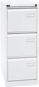 BISLEY LIGHT Hängeregistraturschrank verkehrsweiß 3 Schubladen 41,3 x 62,2 x 101,6 cm