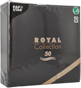 Thumbnail - PAPSTAR Servietten schwarz 3-lagig 40,0 x 40,0 cm, 50 St.