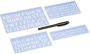 WEDO Buchstabenschablonen-Set blau