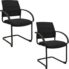 2 Topstar Besucherstühle AIRWORK MEETING 20.1 BB400BMT0CX0 schwarz Stoff