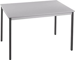 SODEMATUB Mehrzwecktisch lichtgrau, dunkelgrau rechteckig, Vierkantrohr grau, 140,0 x 80,0 x 74,0 cm