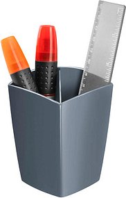 cep Stiftehalter Mineral grau Polystyrol 2 Fächer 7,4 x 7,4 x 9,5 cm