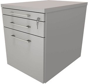 fm Oldenburg Rollcontainer lichtgrau 3 Auszüge 43,4 x 60,0 x 54,0 cm