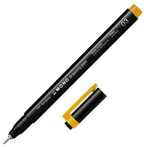 Tombow MONOdrawing Fineliner gelb 0,35 mm, 1 St.