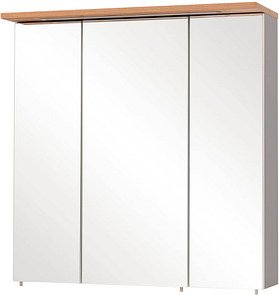 Thumbnail - MÖBELPARTNER Spiegelschrank Jelda 148838 platingrau, eiche-landhaus 70,5 x 23,7 x 72,3 cm