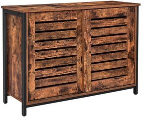 VASAGLE Kommode, LSC081B01V1 schwarz, vintagebraun 100,0 x 35,0 x 70,0 cm, 1 St.