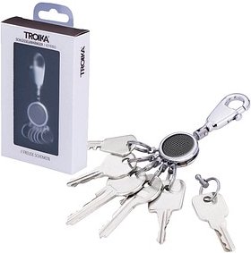 TROIKA® Schlüsselanhänger BLACK VISION schwarz