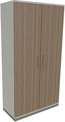 fm Aktenschrank Oldenburg, 4260649681206 weiß, eiche natur 4 Fachböden 100,0 x 44,2 x 186,9 cm