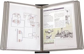 Thumbnail - tarifold Wand-Sichttafelsystem 414350 DIN A4 grau mit 10 St. Sichttafeln, 1 St.