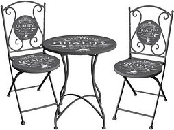 Thumbnail - Garden Pleasure Sitzgruppe ROYAL, dunkelgrau Metall, 3-teilig