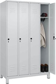 CP Spind Classic Plus lichtgrau 080010-40 S10009, 4 Schließfächer 120,0 x 50,0 x 195,0 cm