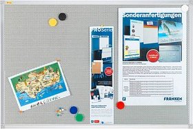 FRANKEN Magnetpinnwand Pin'n'Mag X-tra! Line 90,0 x 60,0 cm Metallgitter silber