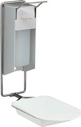 relaxdays Desinfektionsspender 10032720_0 silber Aluminium, Kunststoff 0,5 l, 1 St.