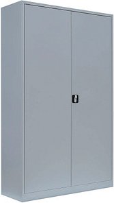 LÜLLMANN Stahlschrank 530370 lichtgrau 4 Fachböden 120,0 x 42,2 x 195,0 cm, aufgebaut, 1 St.