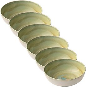 6 HEART & SOUL Schalen Perfect Match Thyme grün 23,0 cm