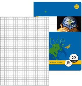 Thumbnail - Staufen® Schulheft Lineatur 22 kariert DIN A4 ohne Rand, 16 Blatt