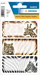 HERMA Schuletiketten 5877 Afrikanische Tiere, 9 Etiketten