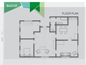 50 LEITZ Prospekthüllen DIN A3 quer transparent glatt 0,13 mm