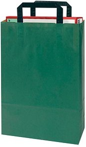 VP Papier-Tragetaschen Topcraft grün 32,0 x 42,0 cm, 50 St.