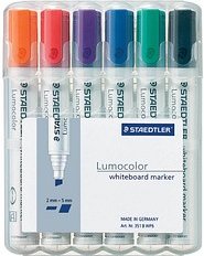 Thumbnail - STAEDTLER Lumocolor Whiteboard-Marker farbsortiert 2,0 - 5,0 mm, 6 St.